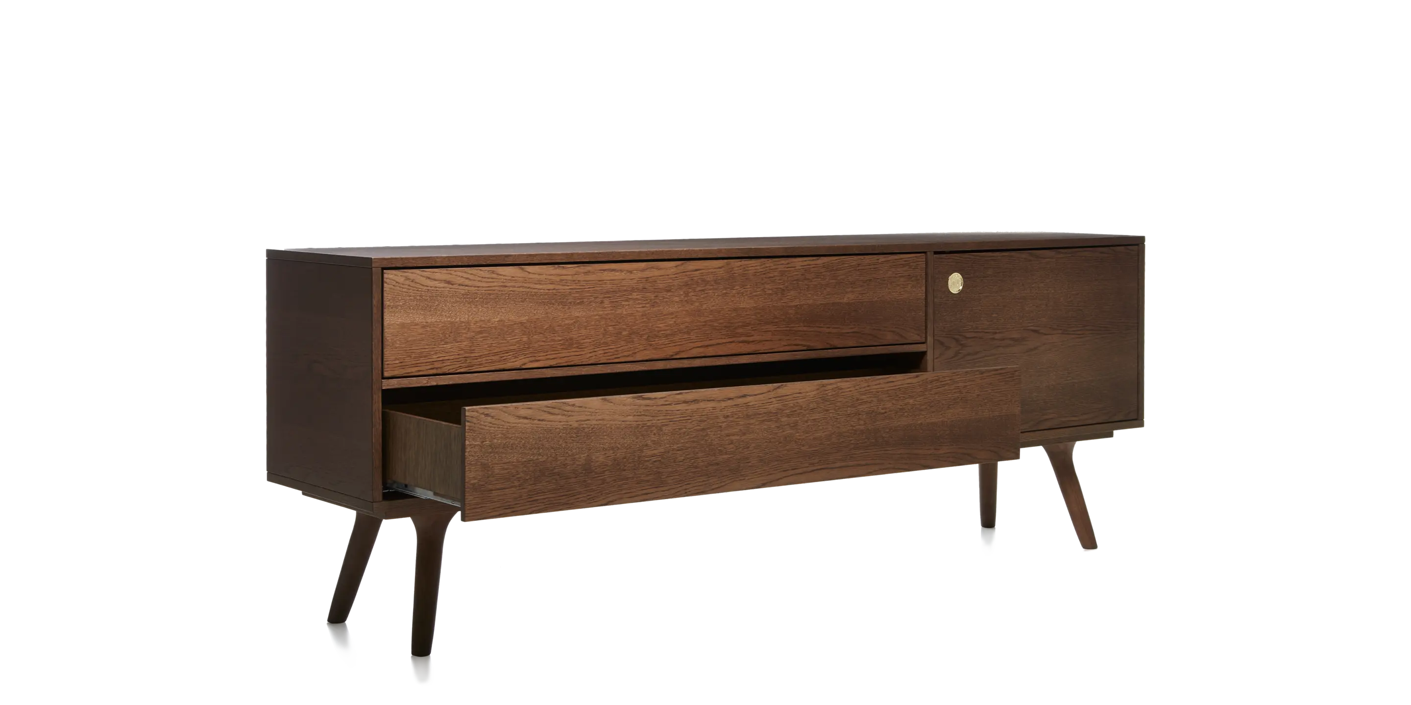 Zio Buffet cinnamon front view drawer open